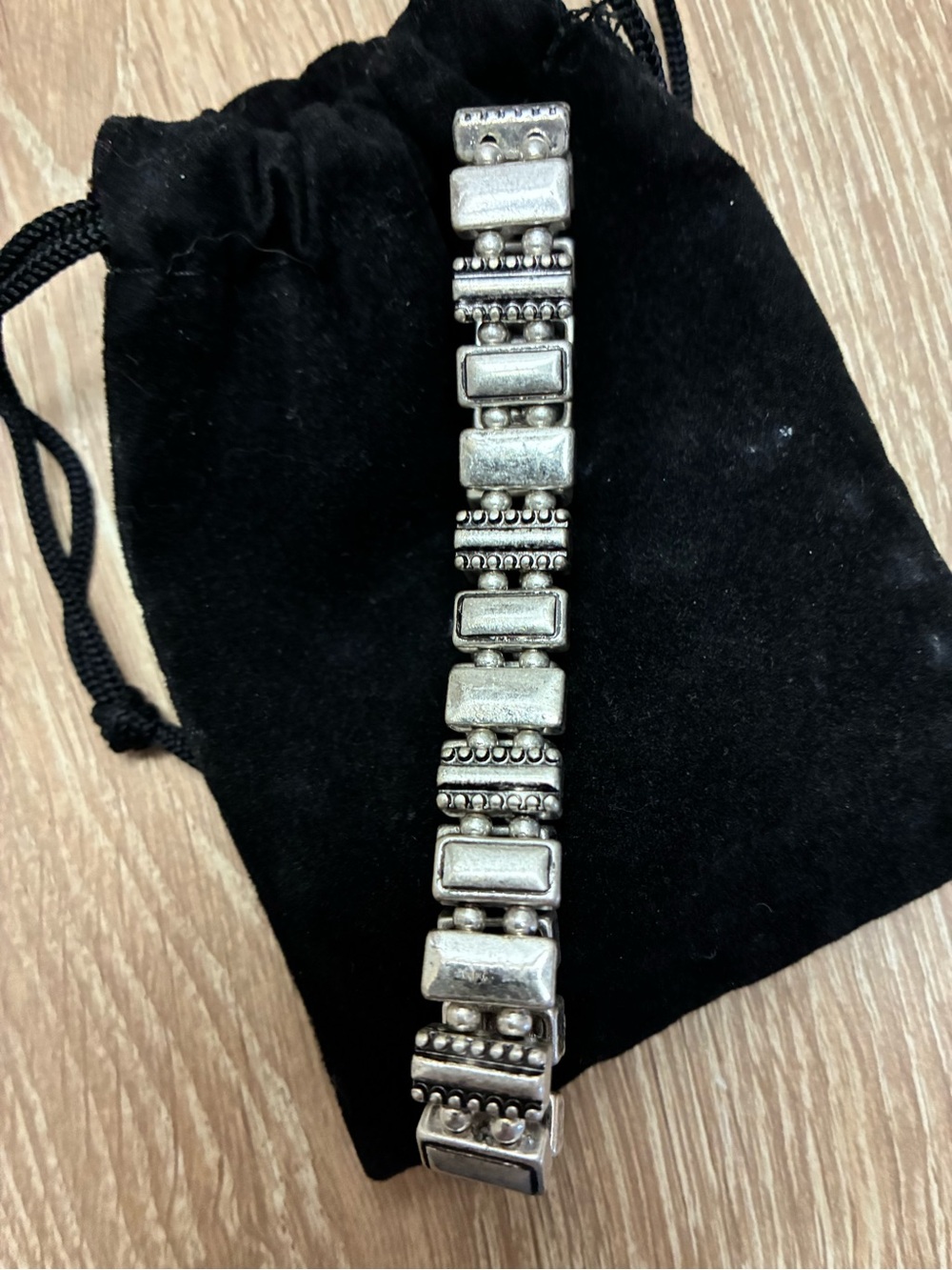 Silver-Tone Beaded Link Bracelet - Women Accessories